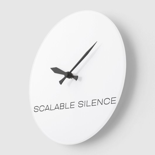 Scalable Silence Minimalist Typography Wall Clock ラージ壁時計 (傾斜)