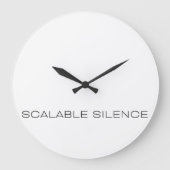 Scalable Silence Minimalist Typography Wall Clock ラージ壁時計 (正面)