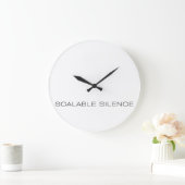 Scalable Silence Minimalist Typography Wall Clock ラージ壁時計 (ホーム)
