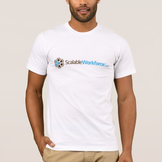 ScalableWorkforce.comのロゴのワイシャツ Tシャツ (正面)