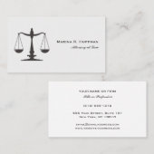 Scale of Justiceグレー弁護士プロフェッショナル 名刺 (正面/裏面)