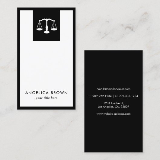 Scale of Justiceロゴ 名刺 (正面/裏面)