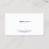 Scale of Justice白アイコン石板グレー 名刺 (裏面)