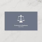 Scale of Justice白アイコン石板グレー 名刺 (正面)