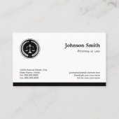 Scale of Justice Lawyer弁護士-シンプルエレガント 名刺 (裏面)