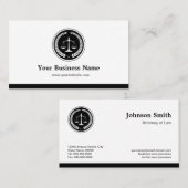 Scale of Justice Lawyer弁護士-シンプルエレガント 名刺 (正面/裏面)