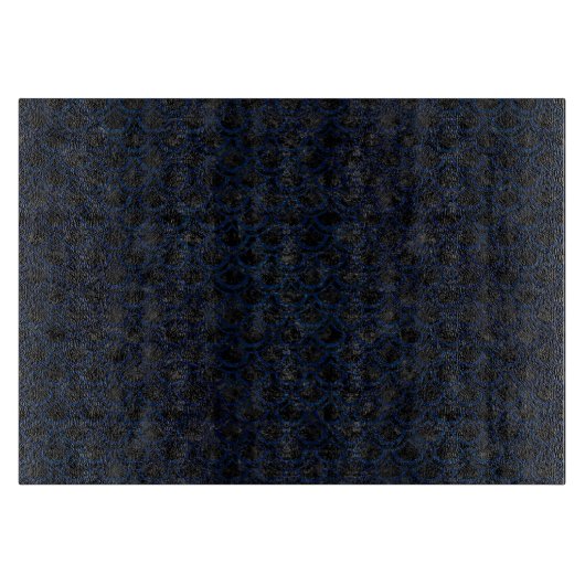SCALES2黒い大理石及び青いグランジ カッティングボード (正面)