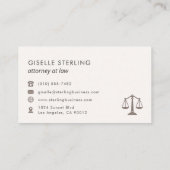 Scales of Justice Attorney at Law Blush Pink  名刺 (裏面)