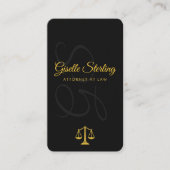 Scales of Justice Black Gold Attorney at Law 名刺 (正面)