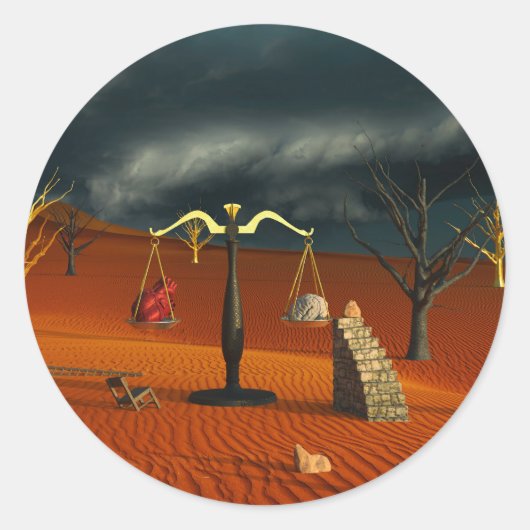 Scales of Truth – Surreal Desert Symbolism ラウンドシール (正面)