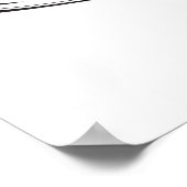 Scallop Seashell Minimalist Black and White ポスター (角)