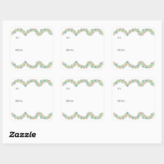 Scallop Shell Gift Sticker スクエアシール (シート)