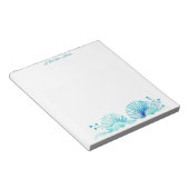 Scallop Shells and Flowers ノートパッド (アングル)