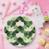 Scallop Watercolor Clover ペーパープレート (パーティー)