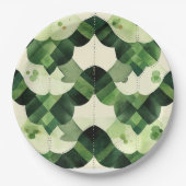 Scallop Watercolor Clover ペーパープレート (正面)