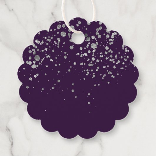 Scalloped Circle Gracias Note, Silver Thank フェイバータグ (裏面)