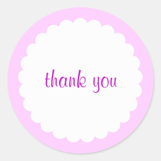 Scalloped Edgeステッカー ラウンドシール (正面)