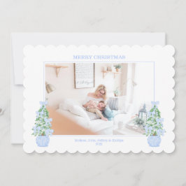Scalloped Edge Grandmillennial Christmas Card シーズンカード