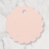 Scalloped Little Pumpkin Girl Baby Shower フェイバータグ (裏面)