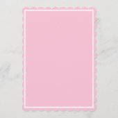 Scallopped Pink Bow Baby Shower Invitation 招待状 (裏面)