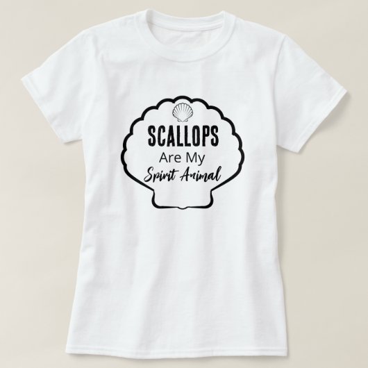 Scallops Are My Spirit Animal – Women’s Shelling T Tシャツ (デザイン正面)