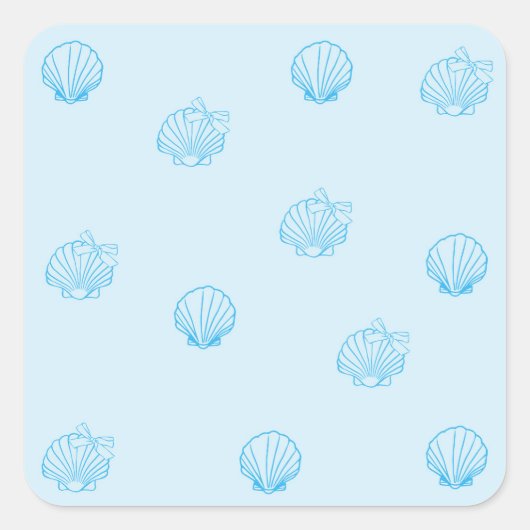Scallops Outline Minimalism スクエアシール (正面)