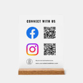 Scan 後を追 Connect With Us QR Code Logo Here アクリルサイン (正面)