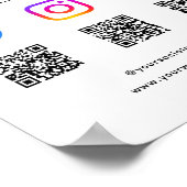 Scan 後を追 Me Connect With Us QR Code Your Logo ポスター (角)
