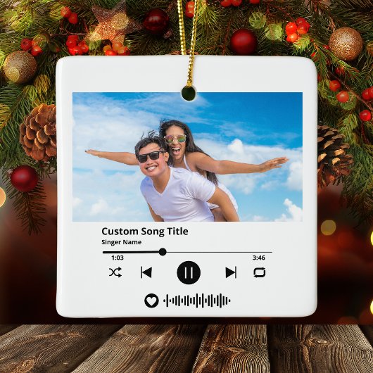 Scan Code Song クリスマス セラミックオーナメント