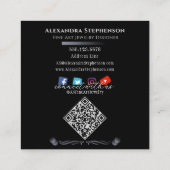 Scan Connect Social Media QRコードジュエリー表示 スクエア名刺 (裏面)