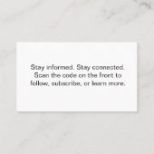 Scan for Change QR Code Design Template 名刺 (裏面)