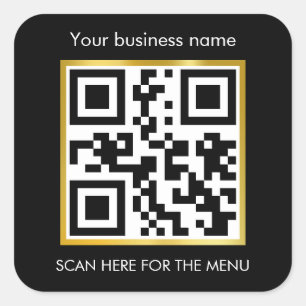 Scan For OrderメニューQRコードカフェレストランコーヒー スクエアシール