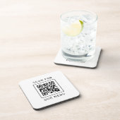 Scan For Our Menu Custom QR Code and Logo コースター (右側)