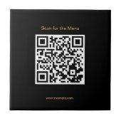 Scan for the Menu Stylish QR Code Ceramic Tile タイル (正面)