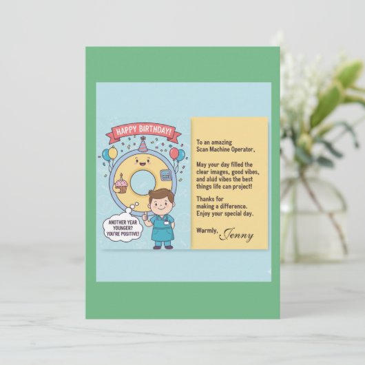 Scan Machine Operators' Birthday カード (スタンド正面)