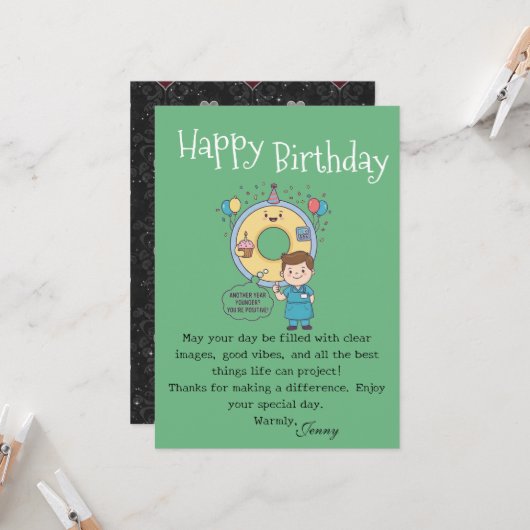 Scan Machine Operators' Birthday カード (正面/裏面インサイチュ)