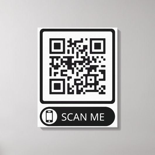 Scan MeマーケティングQRコード キャンバスプリント (正面)