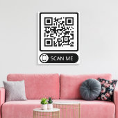 Scan MeマーケティングQRコード キャンバスプリント (インサイチュ (リビング))