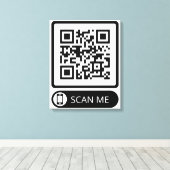 Scan MeマーケティングQRコード キャンバスプリント (インサイチュ (ウッドフロア))
