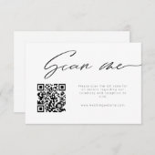 Scan Me書道モダンQRコード詳細 エンクロージャーカード (正面/裏面)