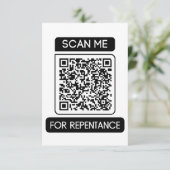 Scan Me For Repentance Acts 3:19-20 QR Greeting カード (スタンド正面)
