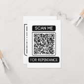 Scan Me For Repentance Acts 3:19-20 QR Greeting カード (正面/裏面インサイチュ)
