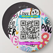 “Scan Me” Fun Accessory for Easy Sharing 缶バッジ (正面&裏面)