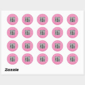 Scan Me Pink QR Code Scannable ラウンドシール (シート)