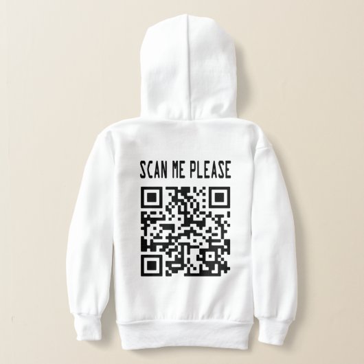 Scan Me Please QR Code -スマイル、無料 (レイダウン裏面)