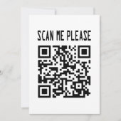 Scan Me Please QR Code -スマイル、無料 招待状 (正面)