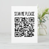 Scan Me Please QR Code -スマイル、無料 招待状 (スタンド正面)