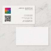 Scan Me QRコードプロフェッショナルテンプレートアップロードロゴ 名刺 (正面/裏面)