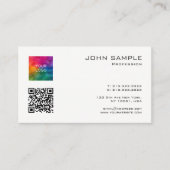 Scan Me QRコードプロフェッショナルテンプレートアップロードロゴ 名刺 (正面)