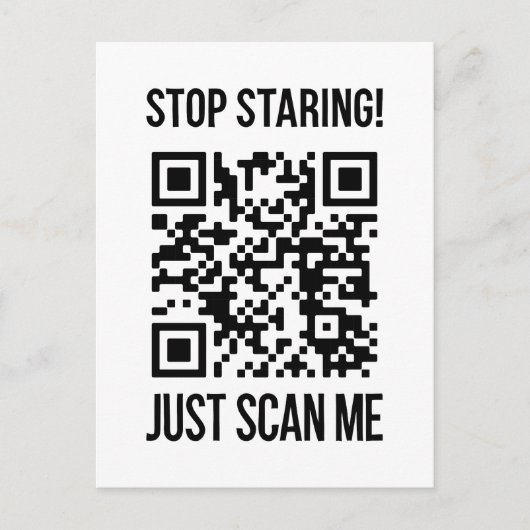 Scan Me QRコード:未来を作成 ポストカード (正面)